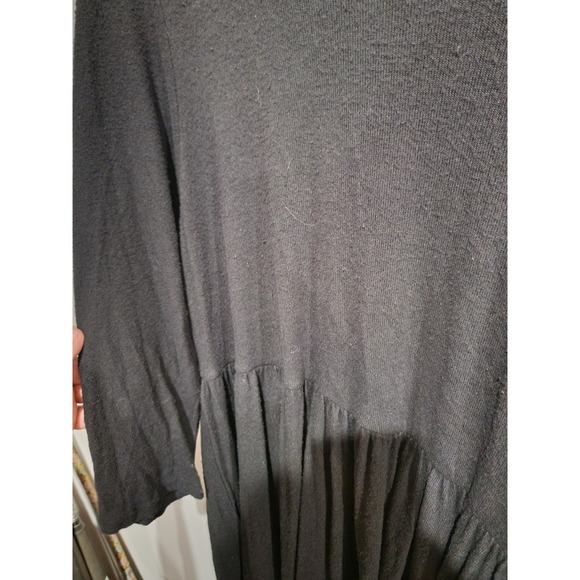 Torrid Size 2 2X Black Midi Lightweight Sweater Dress Long Sleeve Fit & Flare - Picture 6 of 7